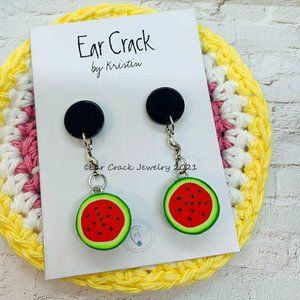Hand Crafted - Watermelon Dangle Earrings